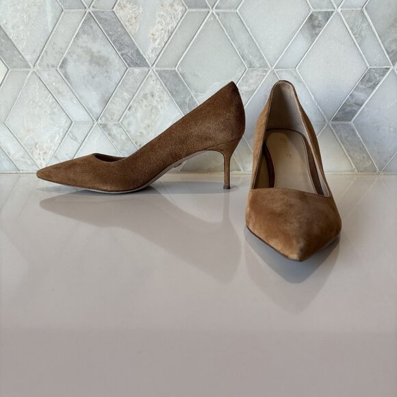 Veronica Beard Shoes - Veronica Beard Size 8M Hazelwood Brown Tan Suede Leather Heel Pump Rita Stiletto